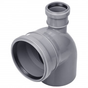 Отвод 110х90 с выходом 50 (прямой) Политэк