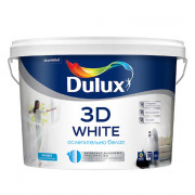 Краска вд для стен и потолков Dulux 3D White матовая (10 л)