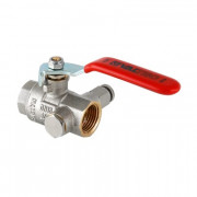 Кран шаровый ⌀ 1/2-1" внутр./внутр. с дренажем и воздухоотводчиком