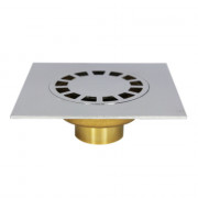 Трап TULIPS прямой 150х150 мм d=50 мм хром