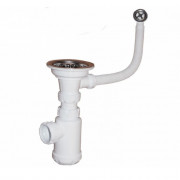 Сифон для мойки вып. 3 12х40 GRAND Эко с гибким круглым переливом и винтом 370-11-24