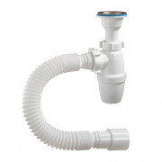 Сифон для раковины и мойки Orio 1 12х40 мм, с гибкой трубой