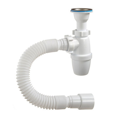 Сифон для раковины и мойки Orio 1 12х40 мм, с гибкой трубой Сифон для раковины и мойки Orio 1 12х40 мм, с гибкой трубой