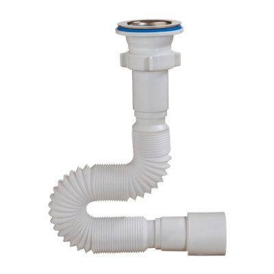 Сифон для раковины и мойки Orio, гофр. 1 12х4050 мм, L=650 мм Сифон для раковины и мойки Orio, гофр. 1 12х4050 мм, L=650 мм