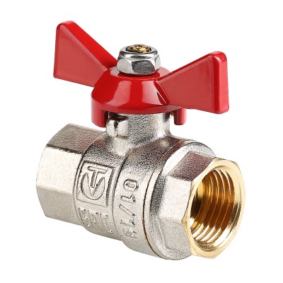 Кран шаровый "VALTEC" BASE ⌀ 1/2-1" внутренняя/внутренняя бабочка Кран шаровый "VALTEC" BASE ⌀ 1/2-1" внутренняя/внутренняя бабочка