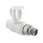 Кран шаровой полипропиленовый со сгоном прямой ⌀ 20-1/2', 25-3/4'.