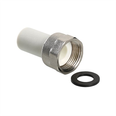 Штуцер полипропиленовый с накидной гайкой внутренняя резьба все диаметры Штуцер полипропиленовый с накидной гайкой внутренняя резьба все диаметры