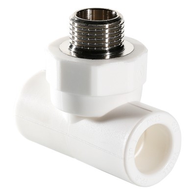 Тройник полипропиленовый с переходом на наружную резьбу все диаметры Тройник полипропиленовый с переходом на наружную резьбу все диаметры