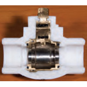 Кран полипропиленовый шаровой с латунной обоймой ⌀ 20-32